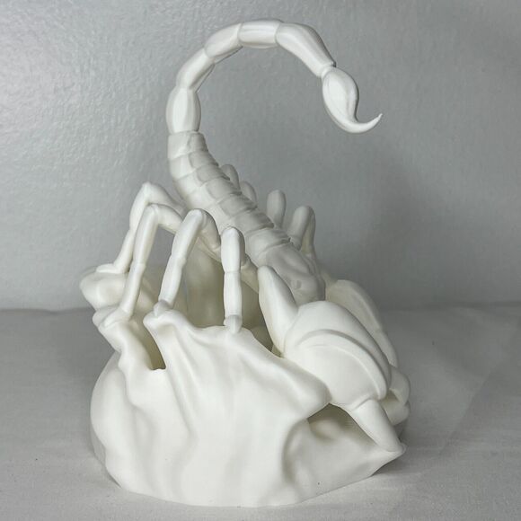 Scorpio Zodiac Sign Scorpion Figurine 6" White Plastic Statue Decor Astrology - Picture 4 of 10